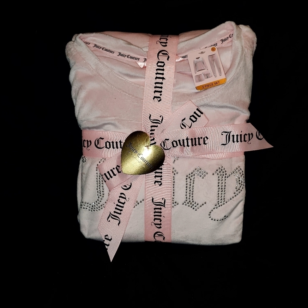 Juicy Couture 3 piece Pj Set Pink NWT Giftset